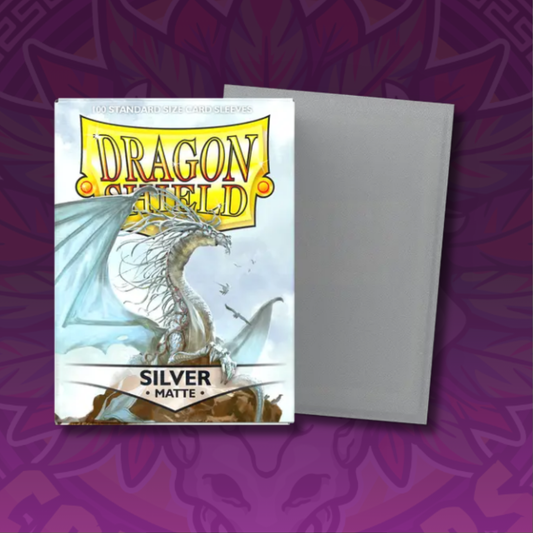 Dragon Shield Sleeves: Standard Matte - Silver 100CT
