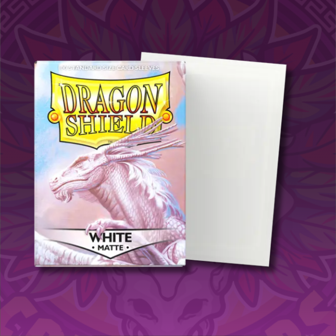 Fundas Dragon Shield: mate estándar, color blanco, 100 unidades