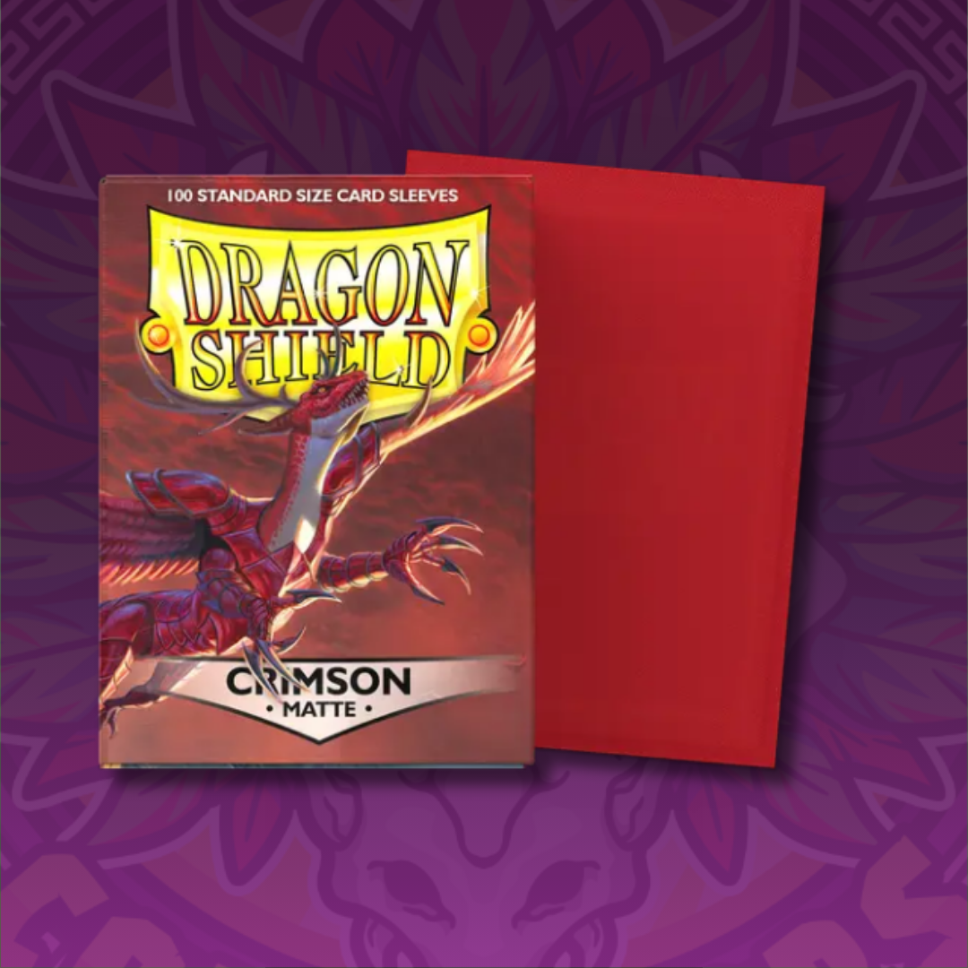 Fundas Dragon Shield: mate estándar, carmesí, 100 unidades