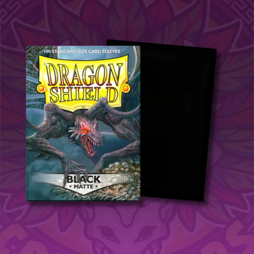 Fundas Dragon Shield: mate estándar, color negro, 100 unidades