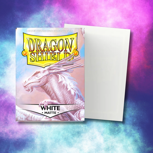 Fundas Dragon Shield: mate estándar, color blanco, 100 unidades