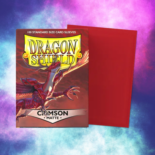 Fundas Dragon Shield: mate estándar, carmesí, 100 unidades