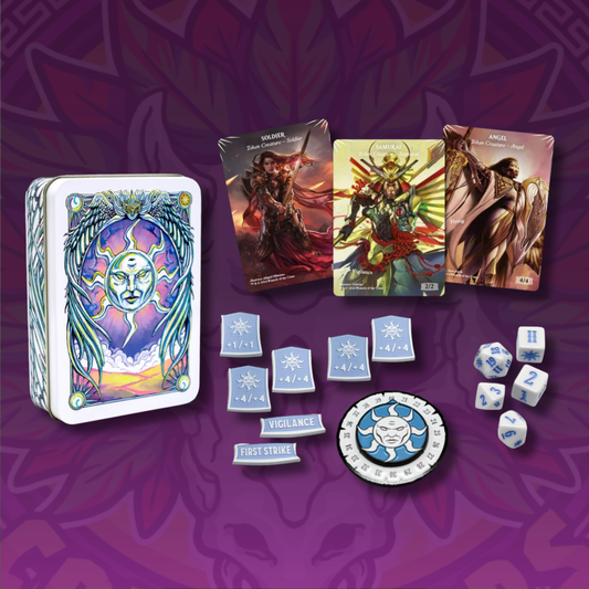 Beadle & Grimm’s MTG White Mana Token Set – Metal Tokens, Dice & Counters