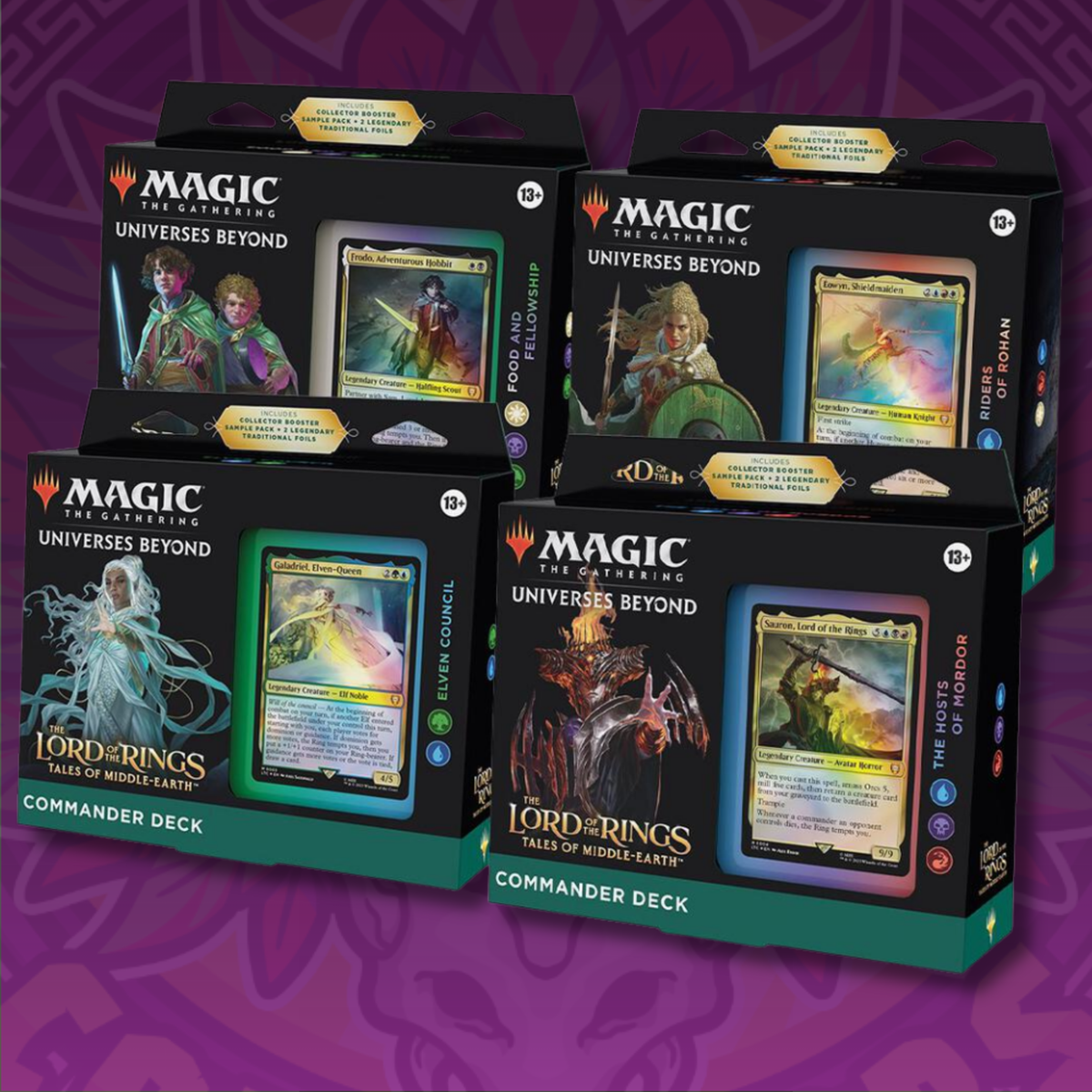 The Lord of the Rings: Tales of Middle-earth Commander Decks [Set of 4] (LTC)
