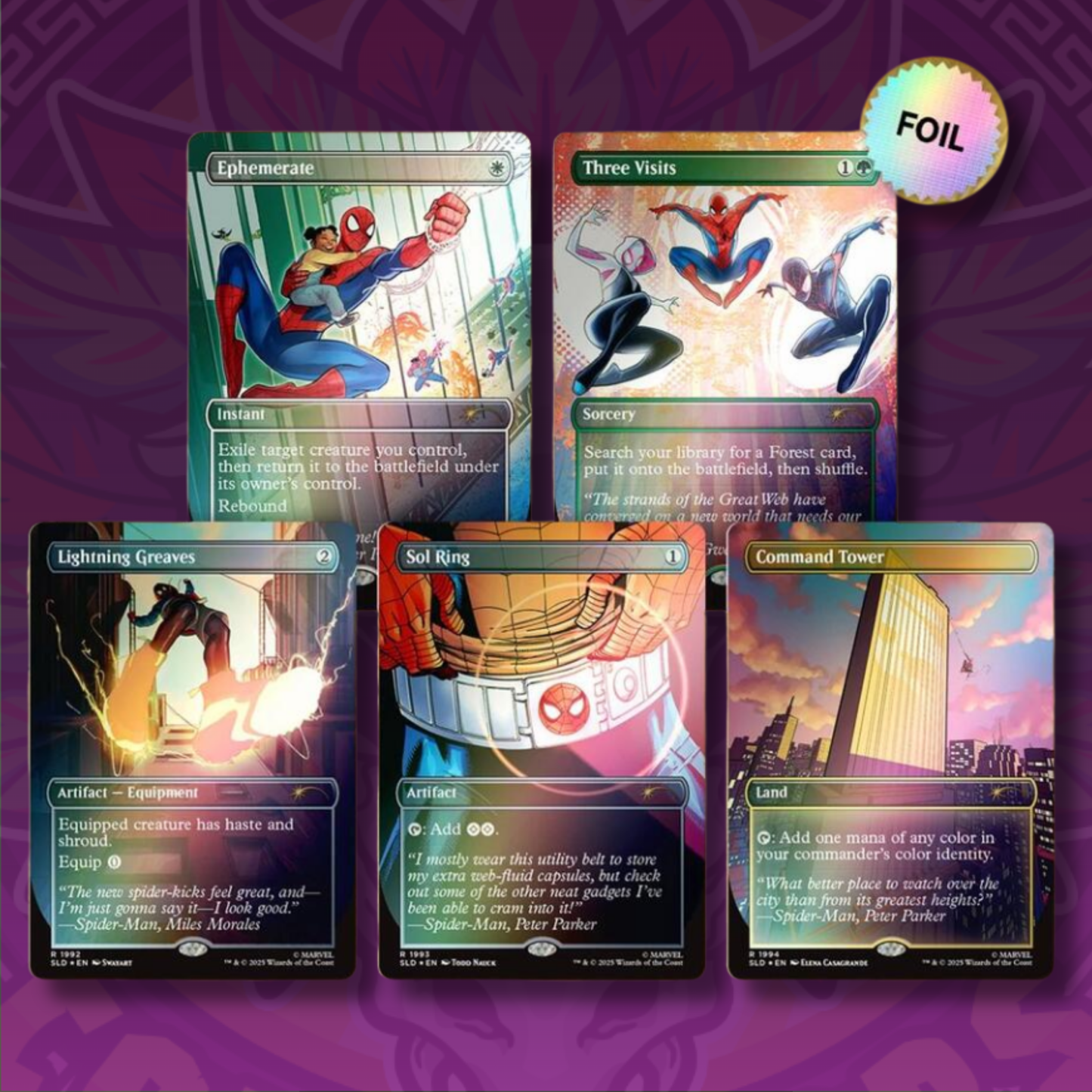 Secret Lair Drop: Secret Lair x Marvel's Spider-Man: Heroic Deeds - Rainbow Foil Edition (SLD)