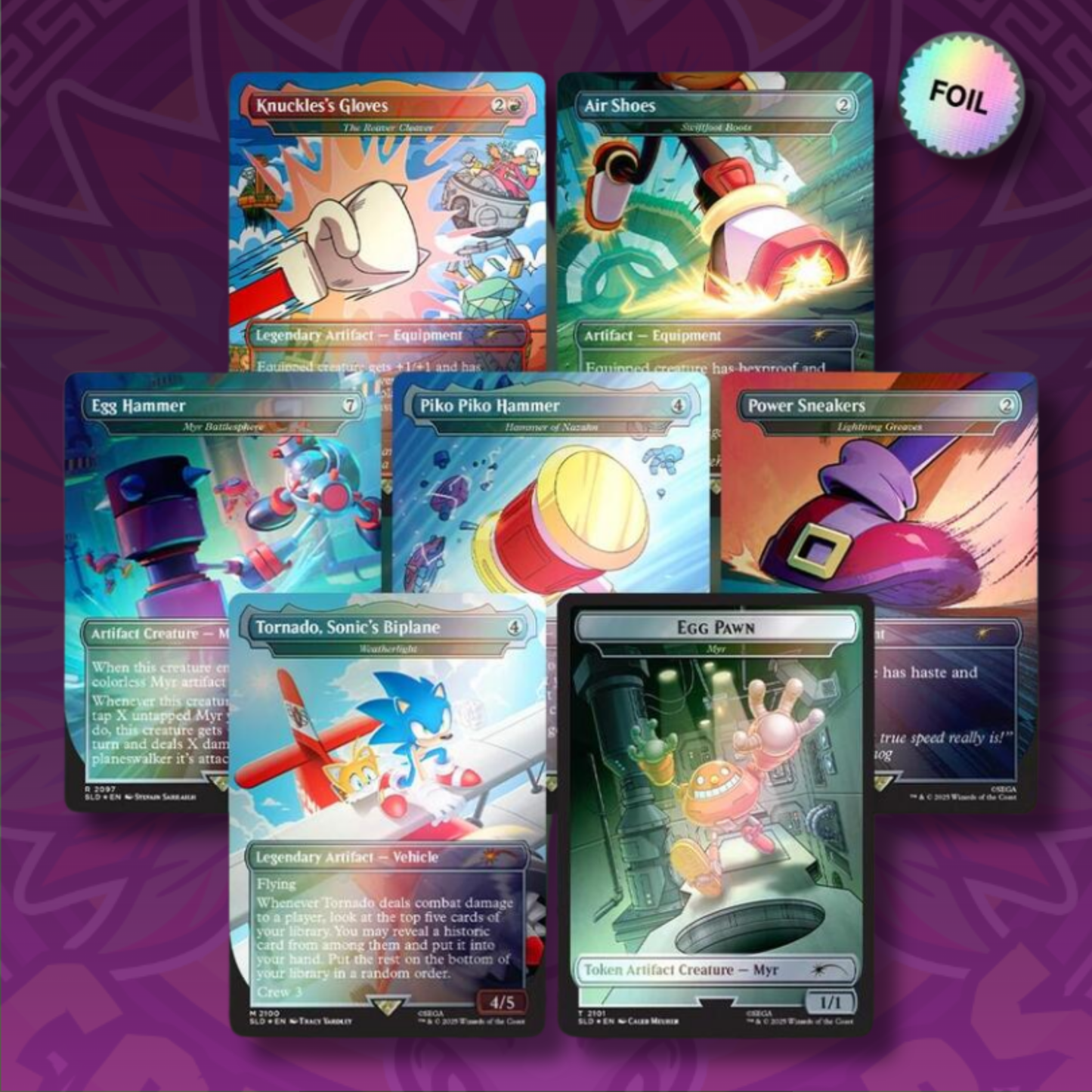 Secret Lair x Sonic the Hedgehog Superdrop: Turbo Gear (Rainbow Foil) (SLD)